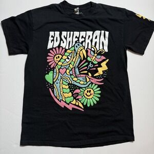 Ed Sheeran Shirt Mens Medium Black Mathematics Concert Tour Snake Graphic Art